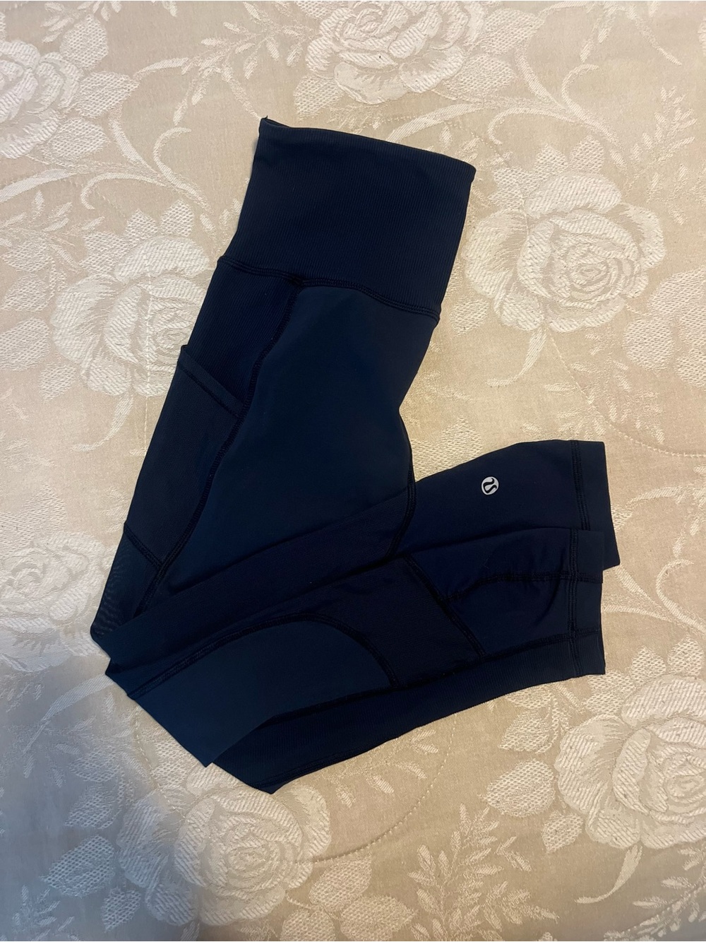 Lululemon Crop Leggings Midnight Blue With Pockets